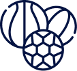 <p>Basketball, netball, tennis, soccer<br />
Pickleball, handball, cricket<br />
Bowling machine friendly</p>
