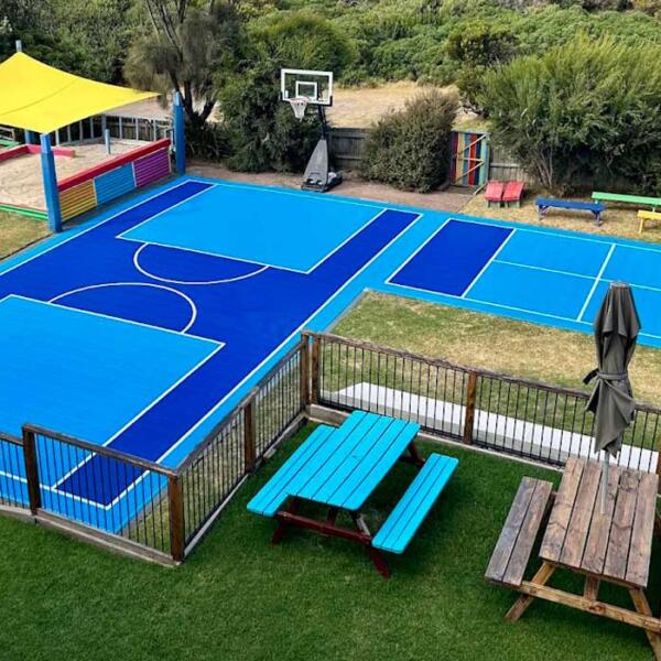 Sport court tiles in Queenscliff for community group