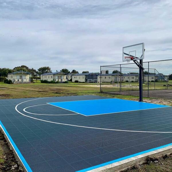 Basketball court tiles for Ingenia Swan Bay Caravan Park