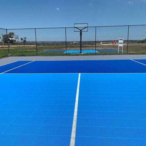 Basketball court tiles for Ingenia Swan Bay Caravan Park