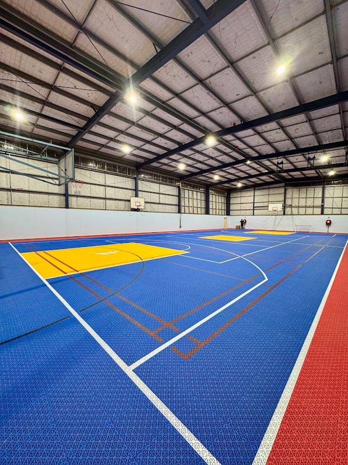 Multi-sports courts tiles for community club in Victoria