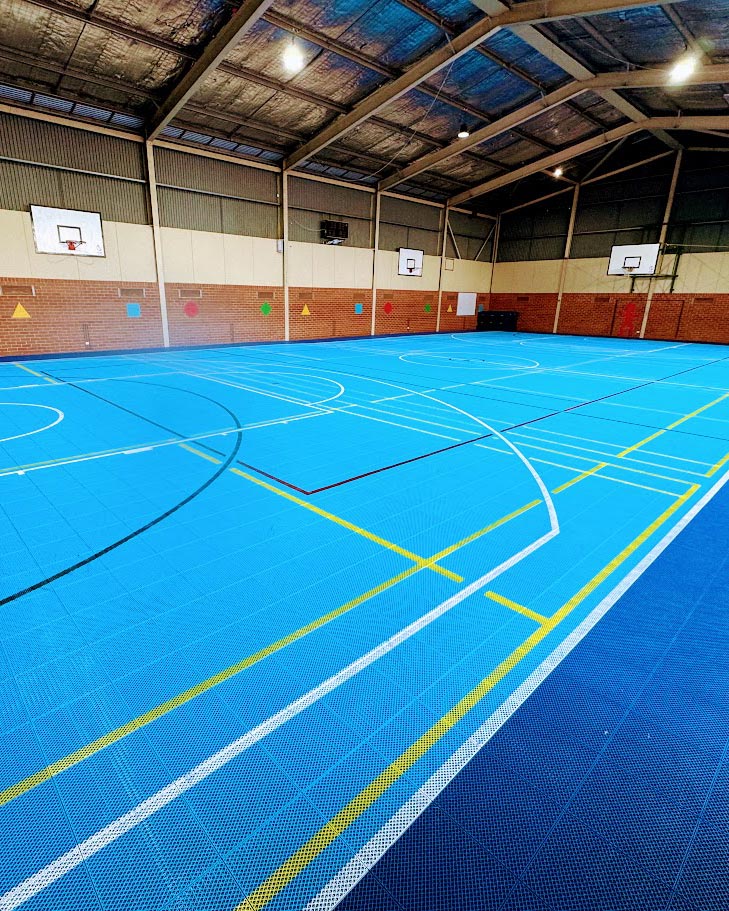 Multi-sports courts tiles for Ballarat Grammar