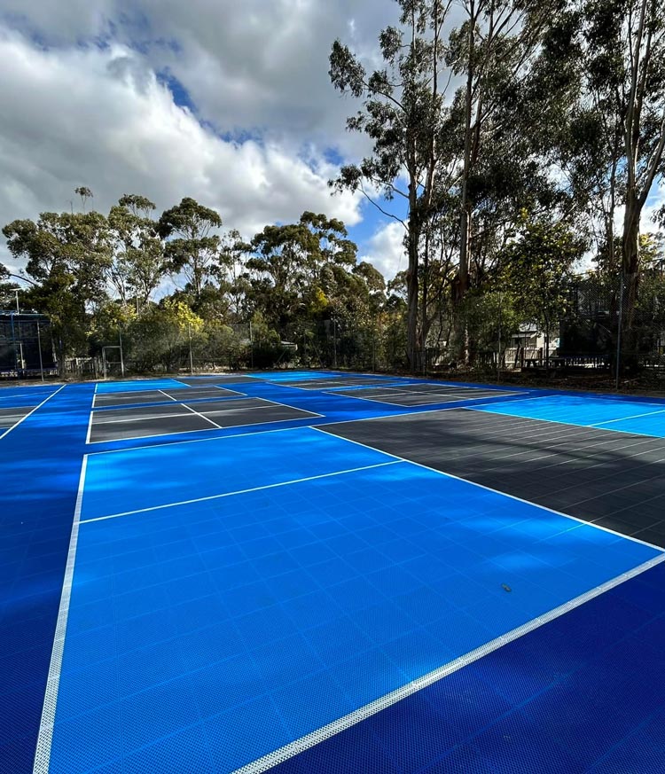 Multi-sports courts tiles for community club in Victoria