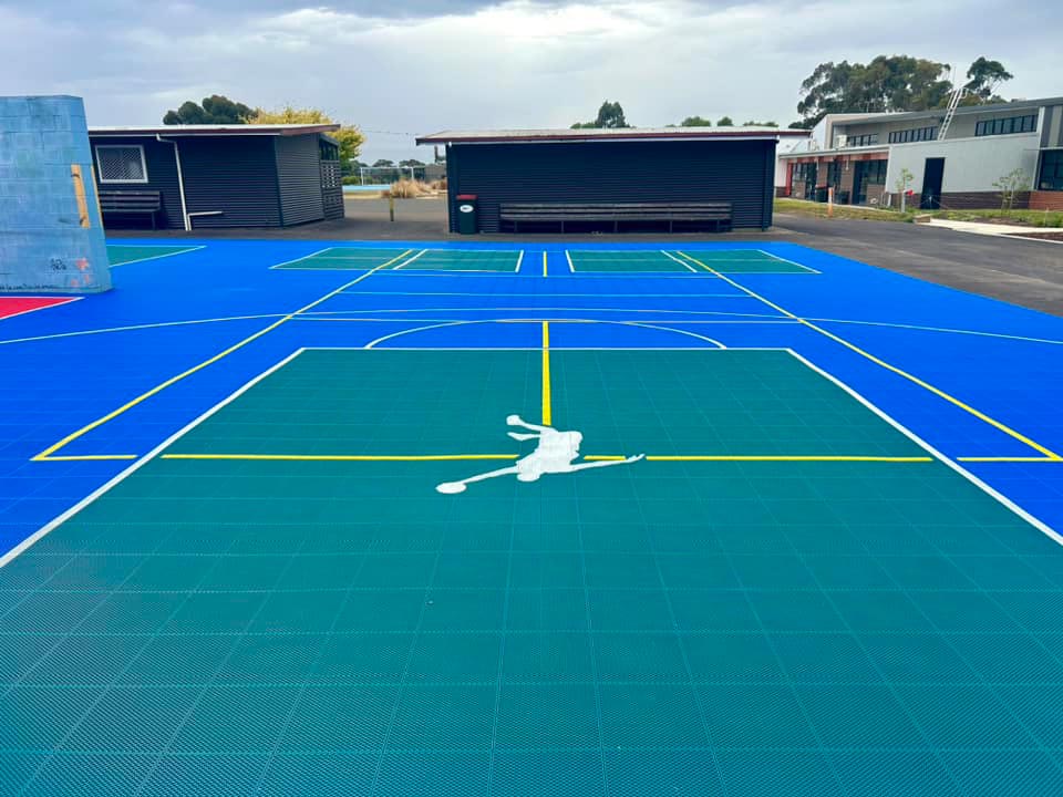 Multi-sports courts tiles for community club in Victoria