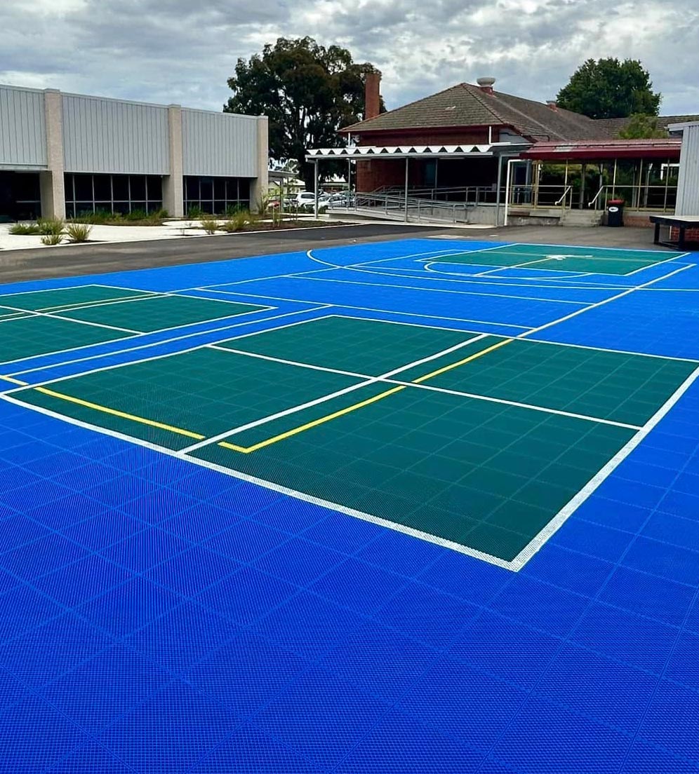 Multi-sports courts tiles for Geelong primary school