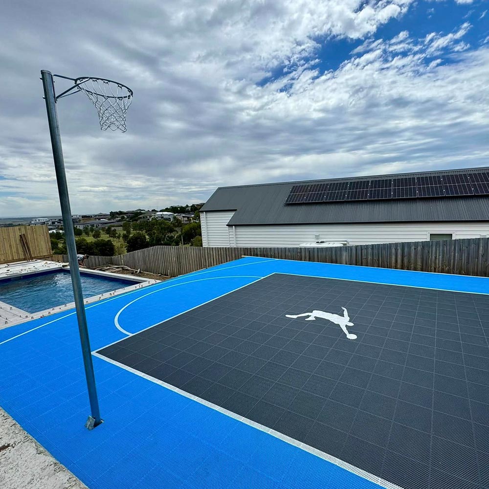 Netball court tiles for Geelong backyard