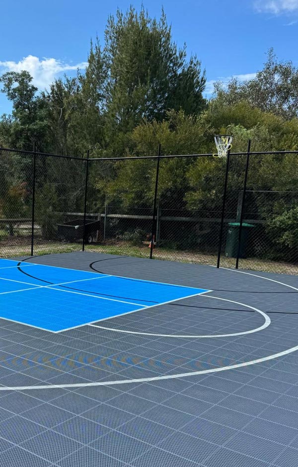 Netball court tiles for community club in Victoria
