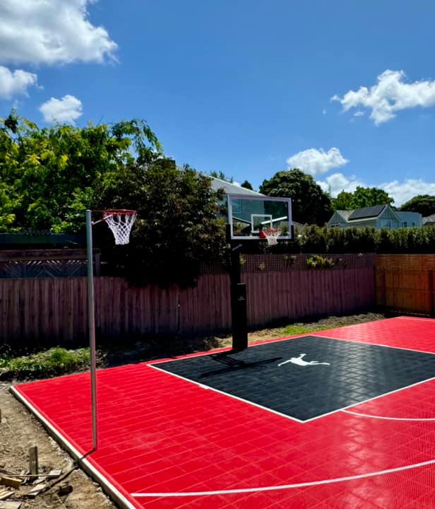 Netball court tiles for Geelong backyard