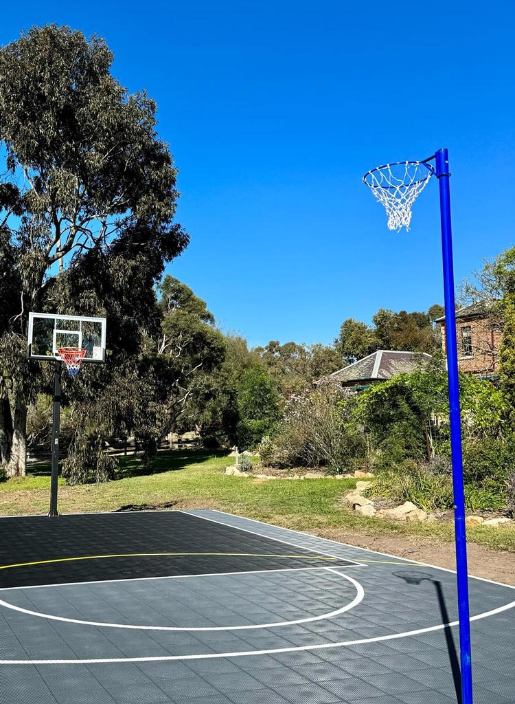 Netball court tiles for Geelong backyard