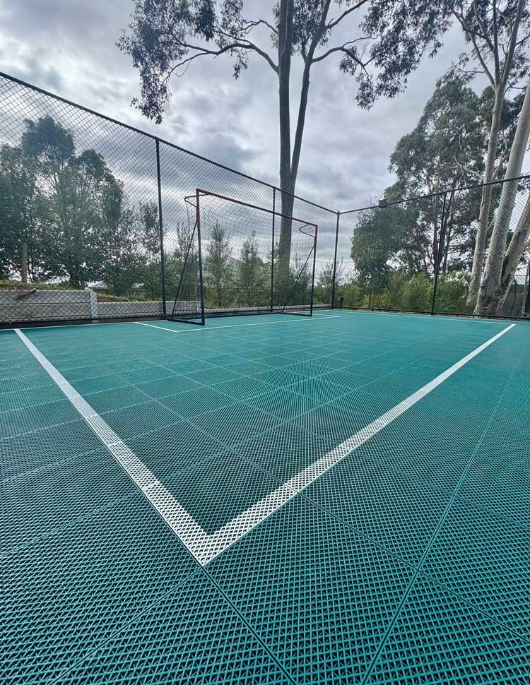 Soccer sport court tiles for Geelong backyard
