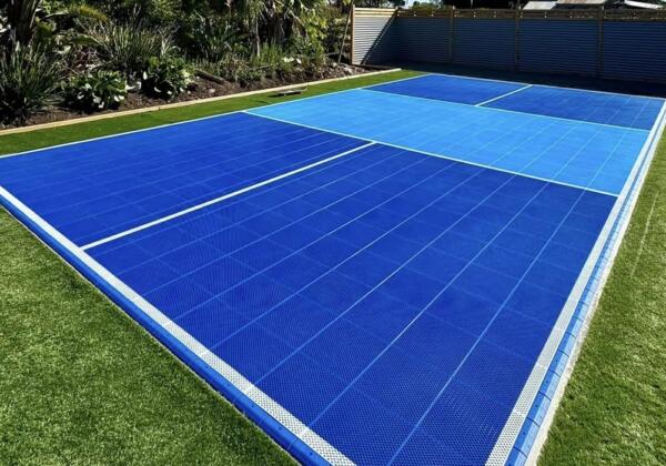 Pickleball court tiles for Geelong backyard