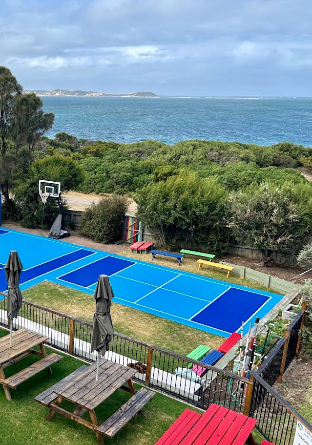 Pickleball court tiles in Queenscliff for community group