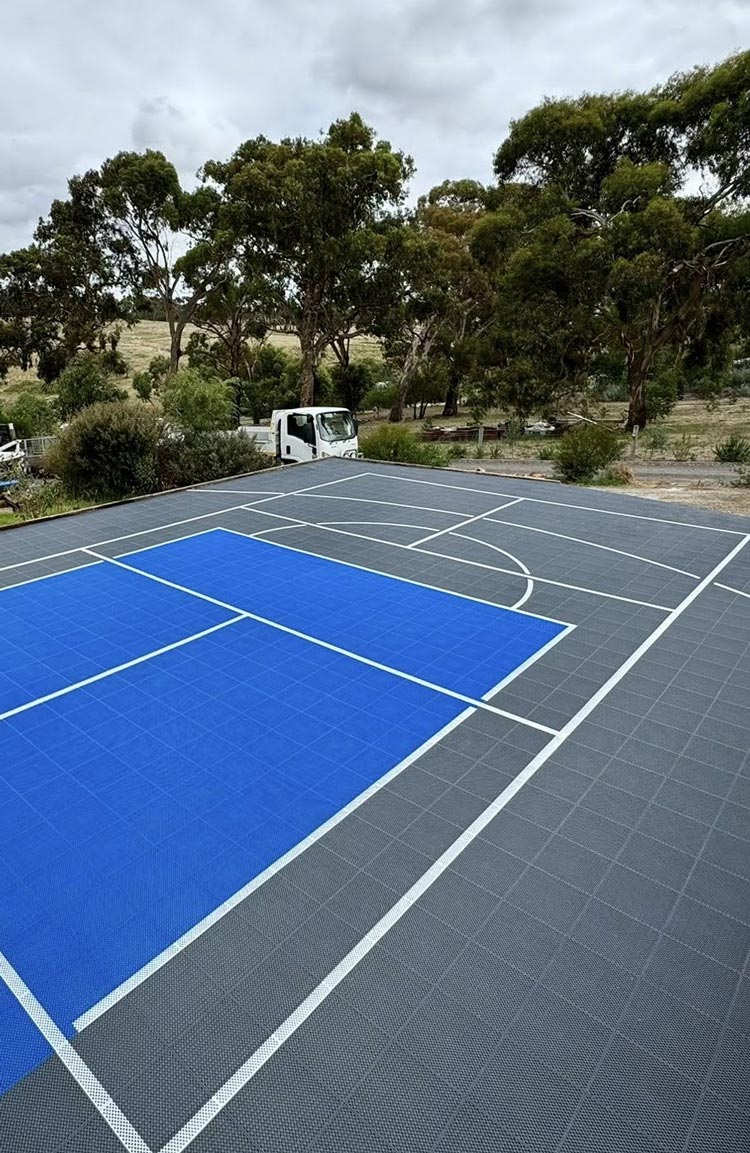 Pickleball court tiles for Geelong backyard