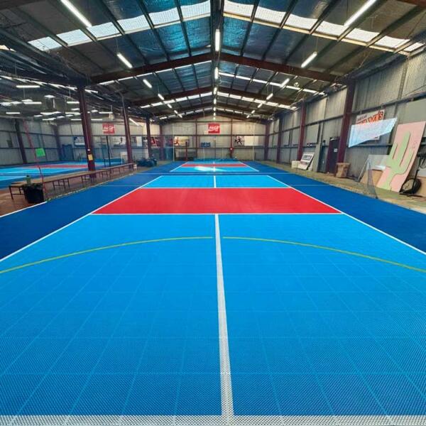 Indoor multi-sports courts tiles for Portland Indoor Netball / Cricket Centre