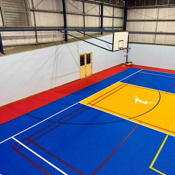 Slam Man basketball sport court tiles for Stawell College