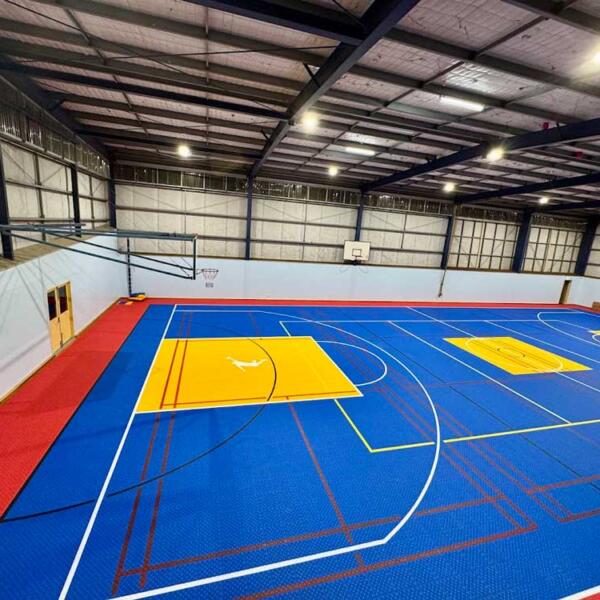 Slam Man basketball sport court tiles for Stawell College