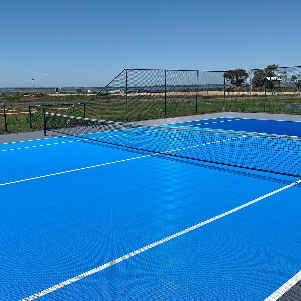 Tennis court tiles for Geelong community club
