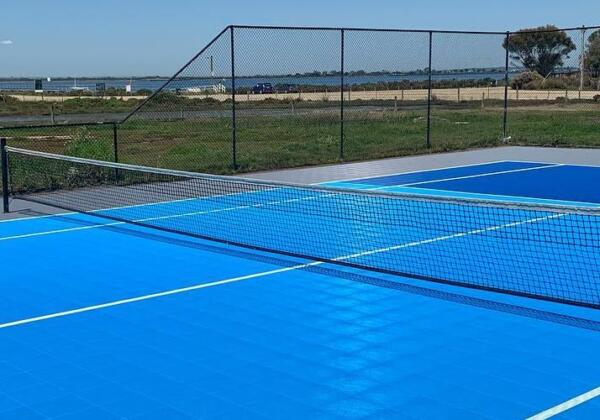 Tennis court tiles for Geelong community club