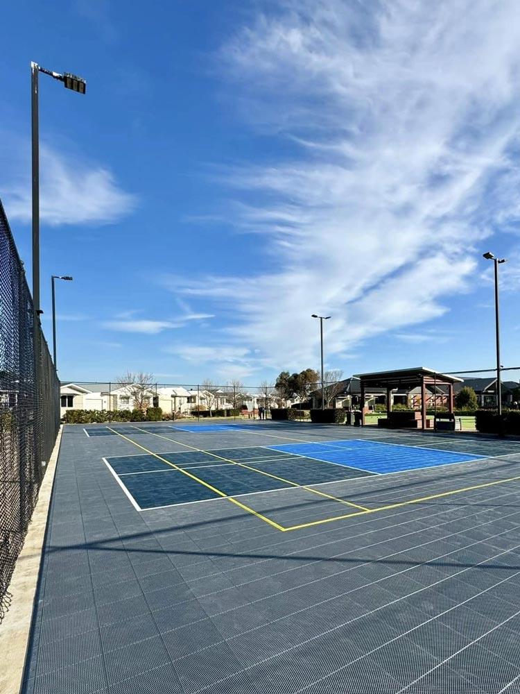 Tennis modular sport court tiles for Geelong community club