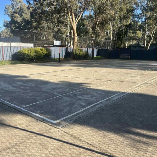 Ingenia Murray Bend Slam Man Tennis Court Before
