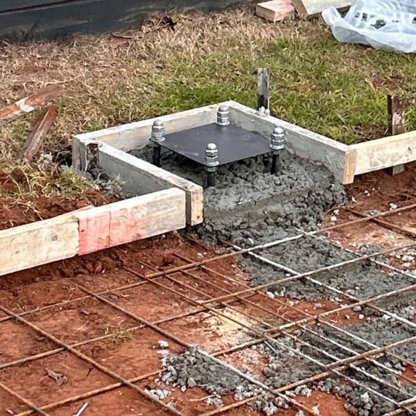 Slam Man Elite 60 inch ring anchor setup for custom basketball court in Swan Hill Victoria