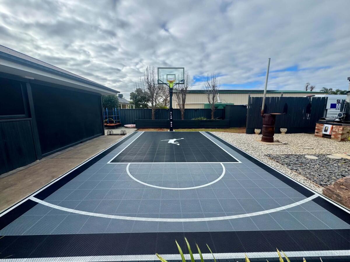 Custom Backyard Basketball Court with 60 Inch Ring – Swan Hill VIC