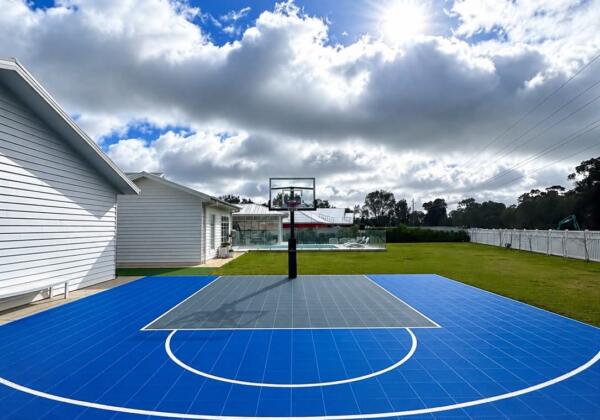 Custom backyard basketball court installation in Wagga Wagga NSW