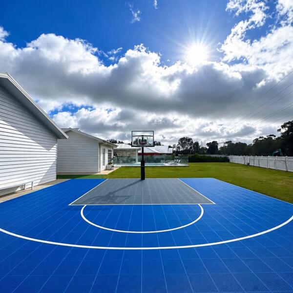 Custom backyard basketball court installation in Wagga Wagga NSW