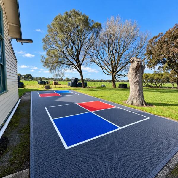 Outdoor school sports court upgrade at Welshpool and District Primary School in regional Victoria