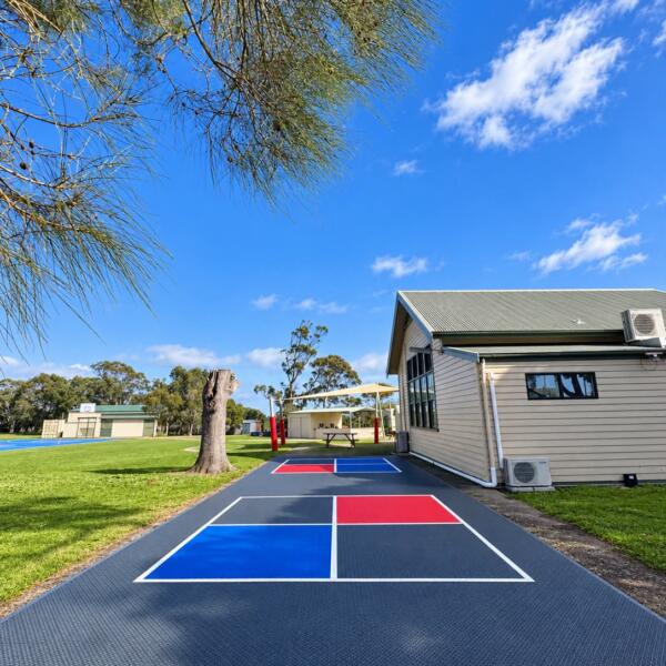 Two dedicated school 4 square courts installed beside Welshpool and District Primary School